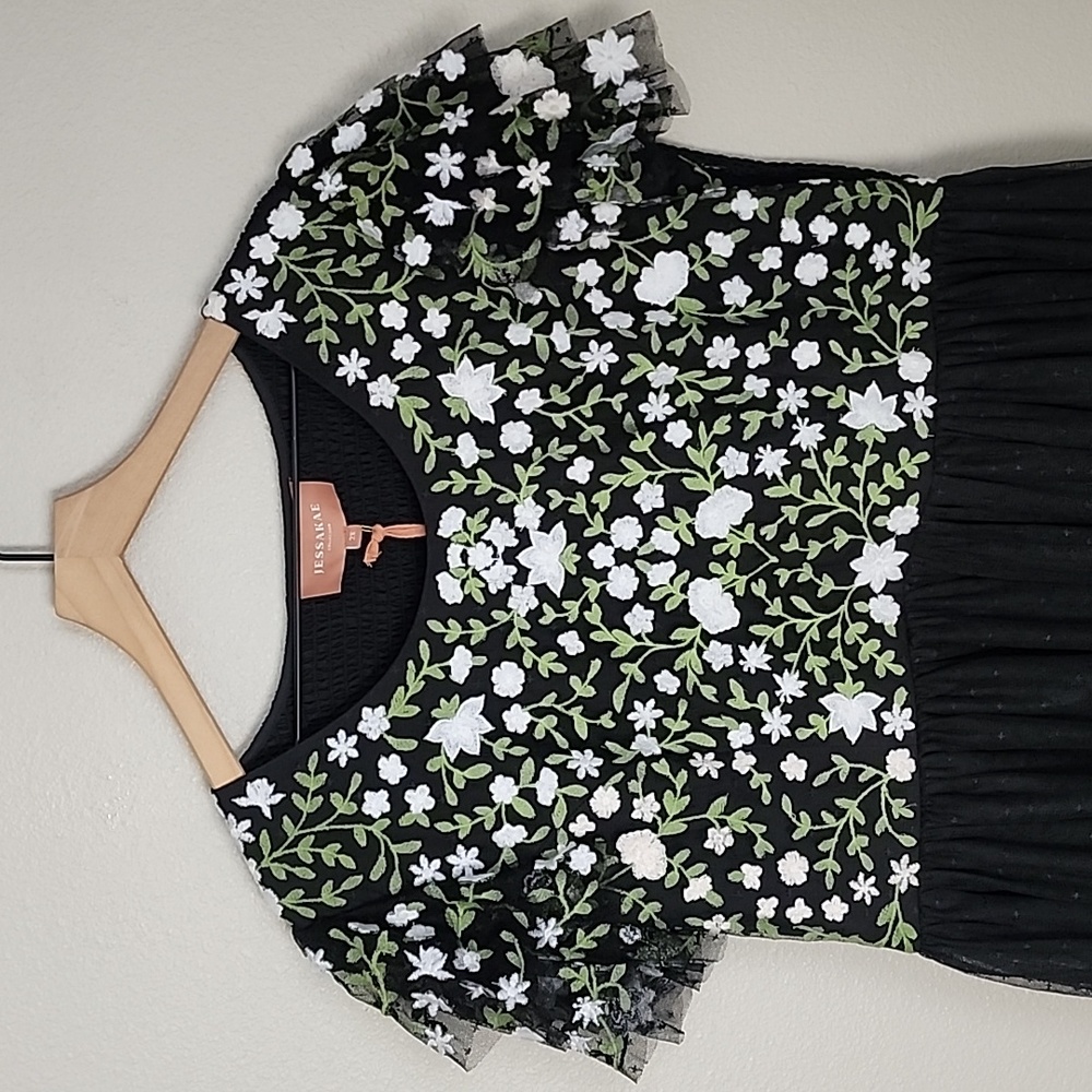 JessaKae Black and White Floral Dress - Picture 3 of 11